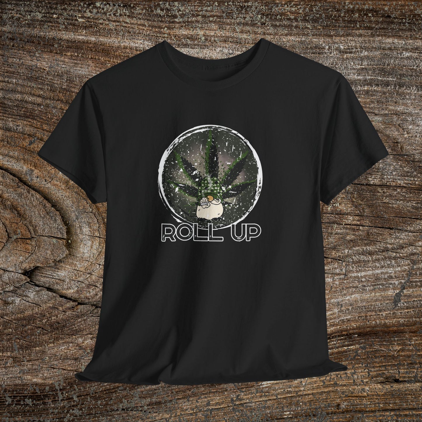 Grunge 'Roll Up' 420 T-Shirt — Retro Gnome Marijuana Stoner Tee