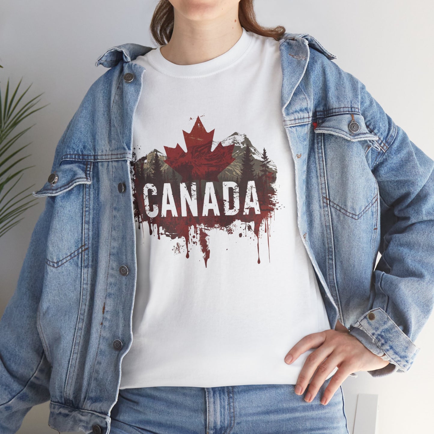 Grunge Canadian Landscape T-Shirt — Distressed Canada Tee