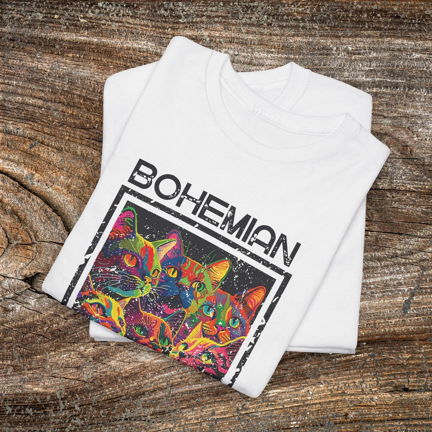 Retro Bohemian Catsody T-Shirt — Funny Vintage Cat Graphic Tee