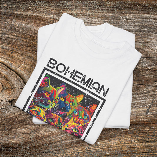 Retro Bohemian Catsody T-Shirt — Funny Vintage Cat Graphic Tee