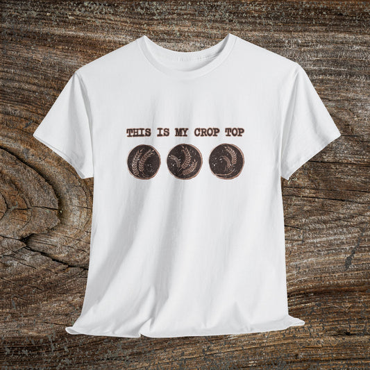 Rustic Wheat T-Shirt — "This Is My Crop Top" Farmer Gift