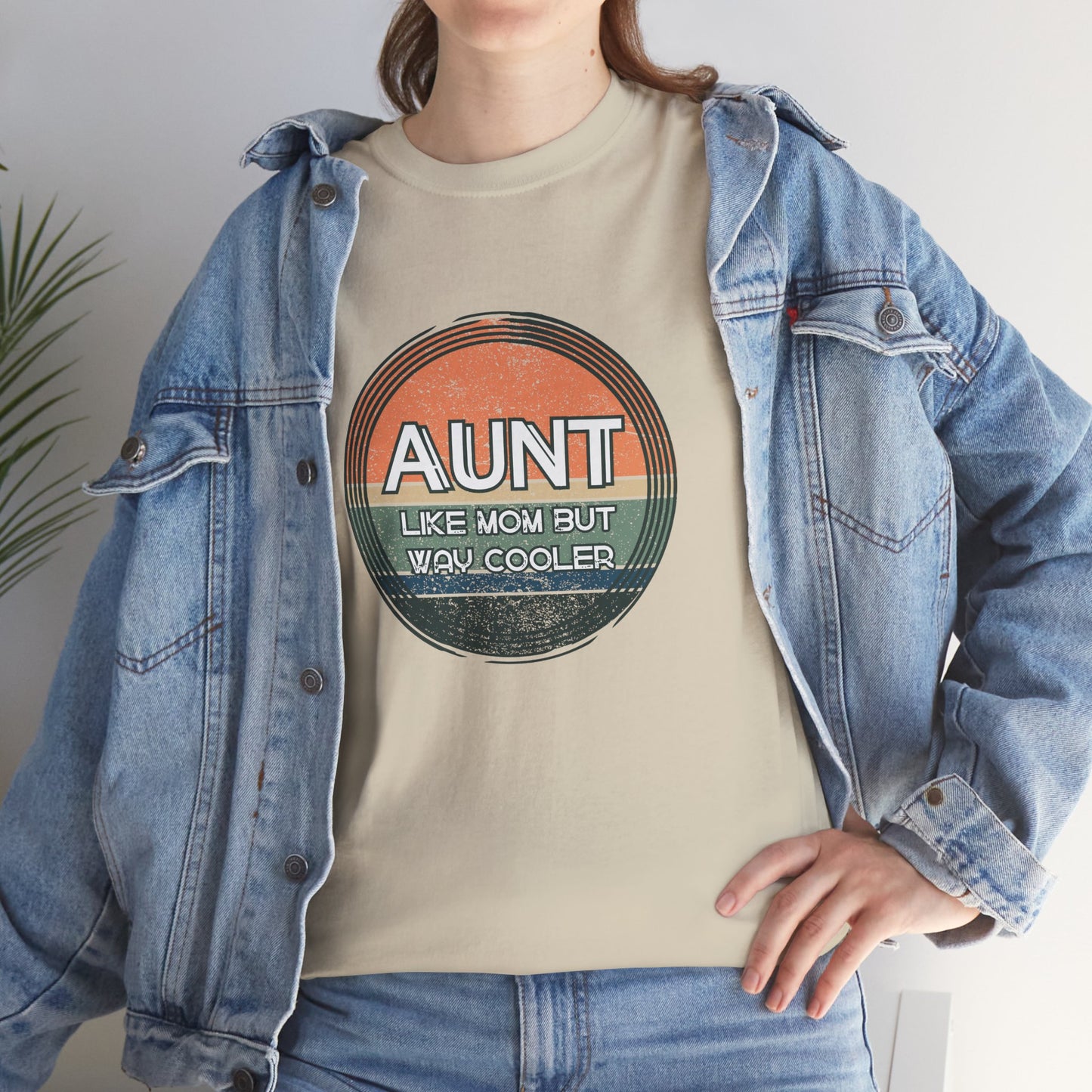 Retro 'Aunt Like a Mom But Cooler' Tee — Cool Aunt Graphic T-Shirt