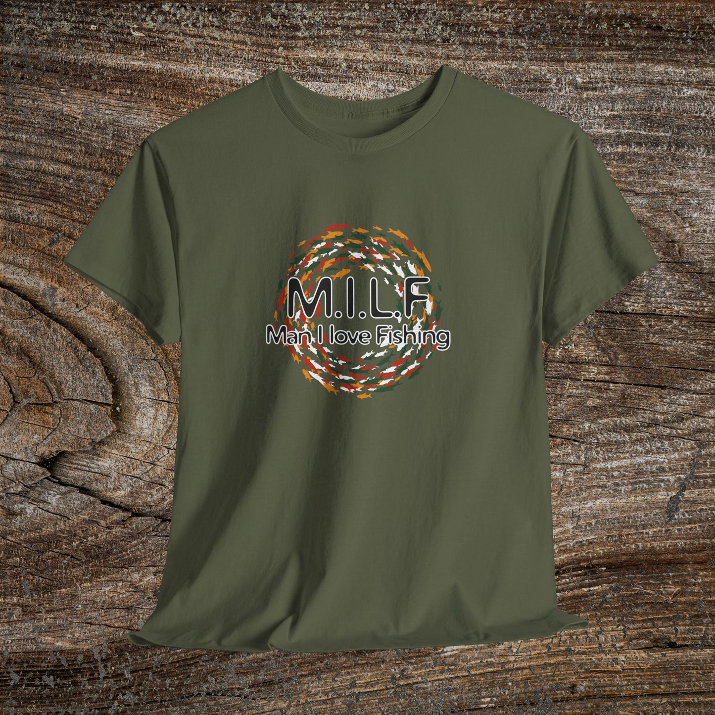 Funny Retro 'M.I.L.F. — Man I Love Fishing' T-Shirt