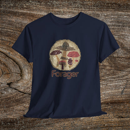 Foraging Mushroom Tee — Retro Grunge Forager Gift