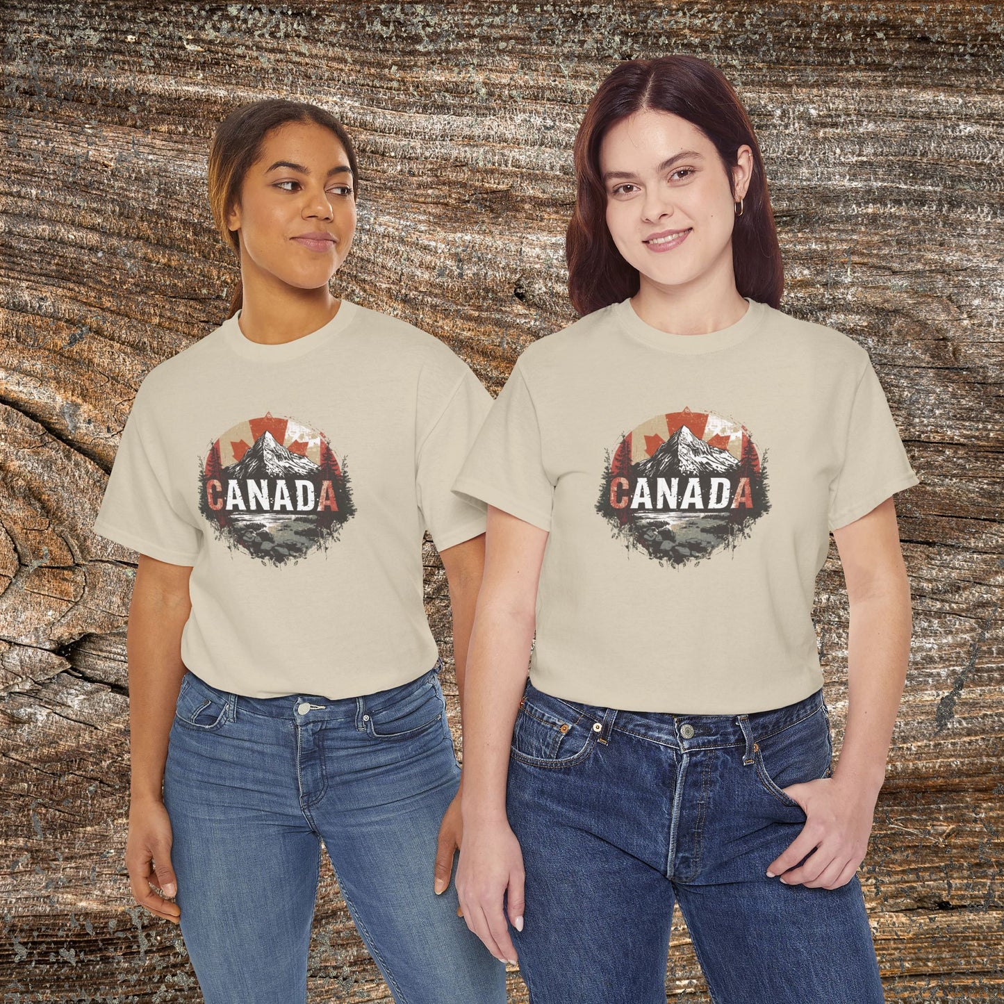 Grunge Canadian Landscape T-Shirt — Distressed Canada Tee