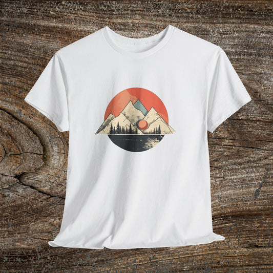 Vintage Retro Mountain TShirt - Trendy Cute Mountain Landscape Shirt