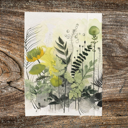 Botanical Abstract Blanket — Soft Floral Throw