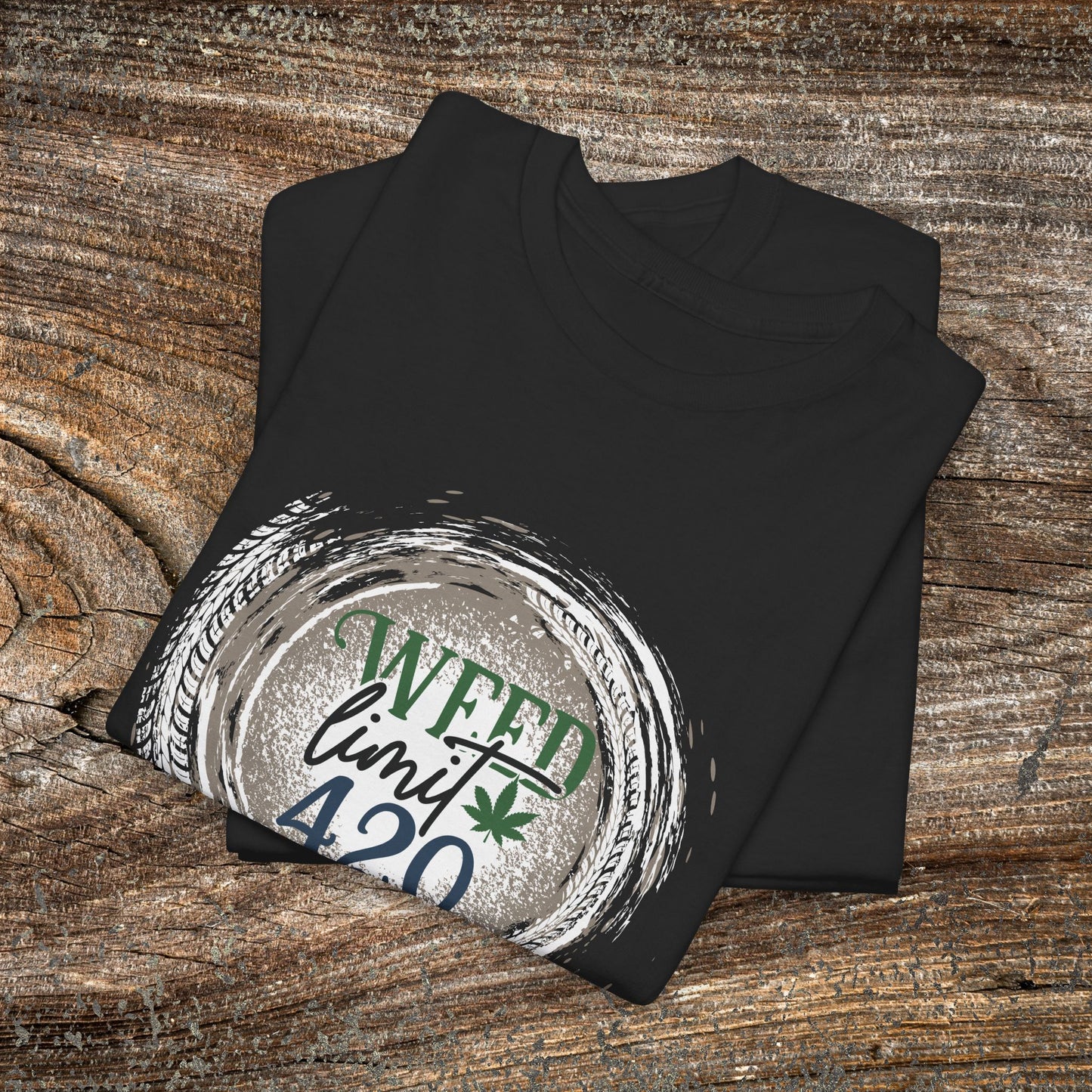 Grunge Weed 420 TShirt - "Weed Limit 420" - Retro Marijuana Stoner Gift