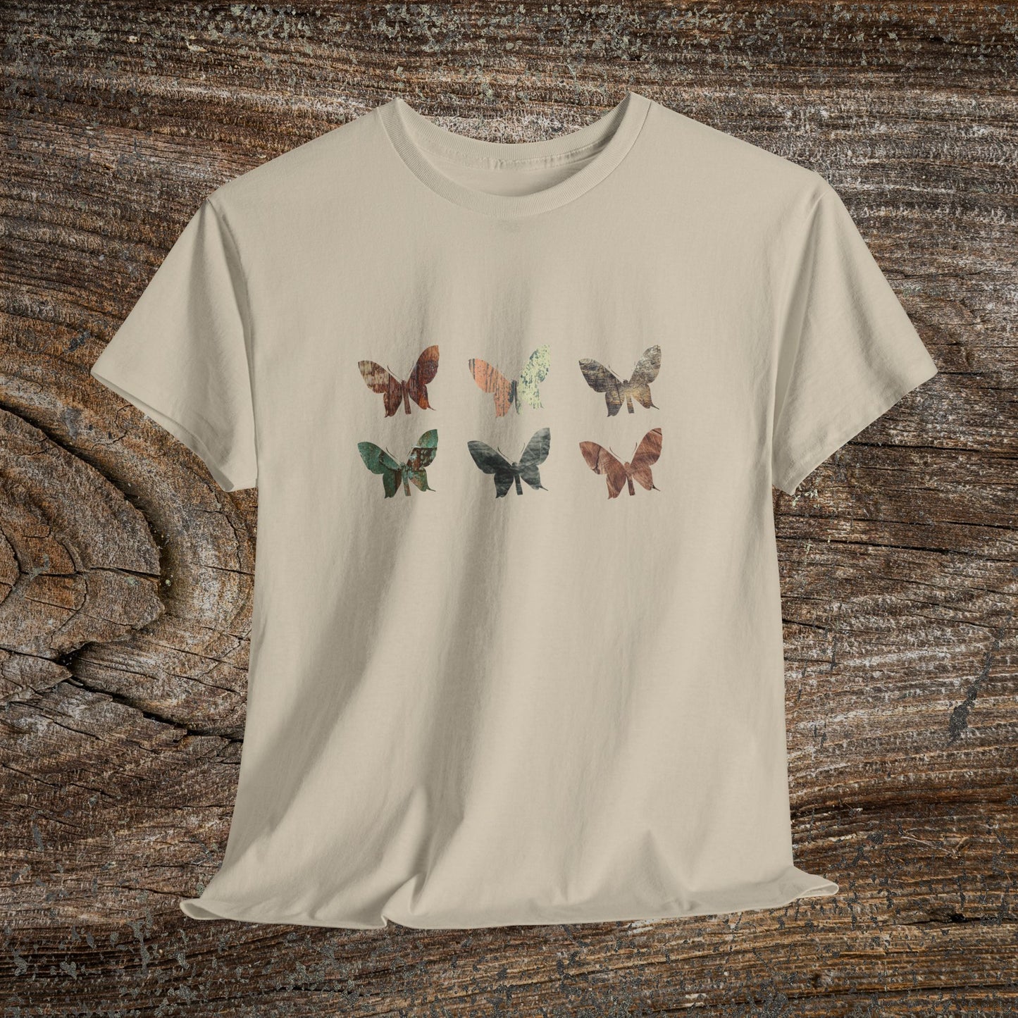 Rustic Butterfly T-Shirt — Nature Lover Gift