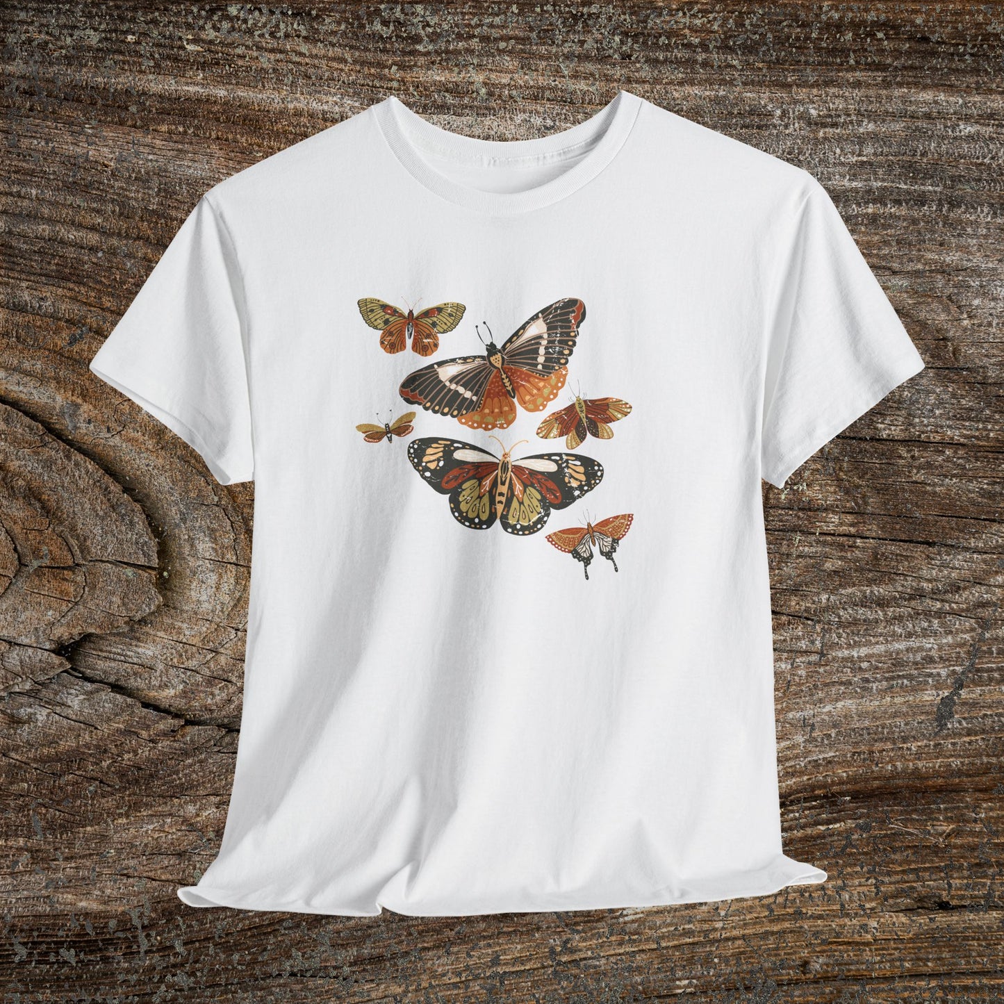 Rustic Butterfly T-Shirt — Nature Lover Gift