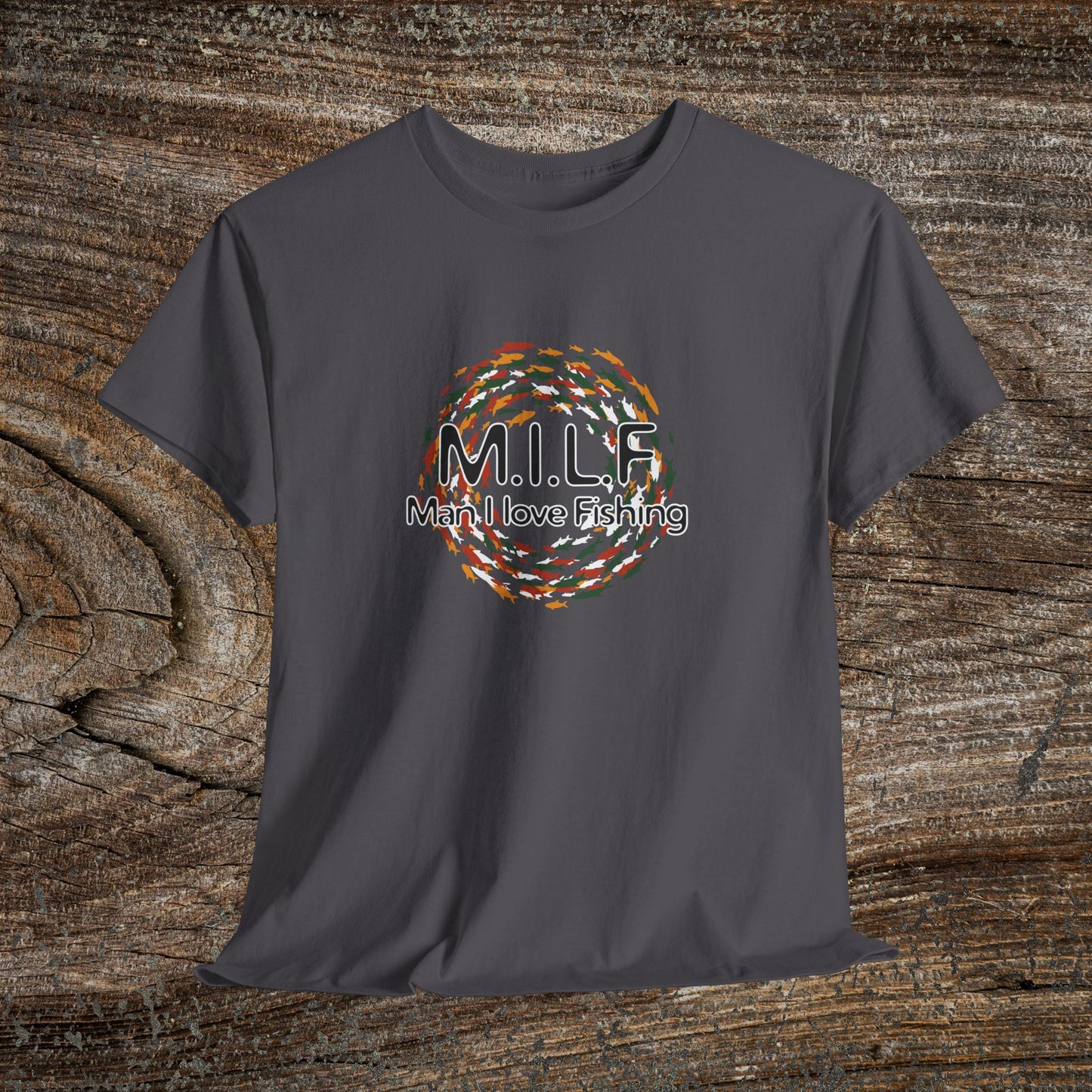 Funny Retro 'M.I.L.F. — Man I Love Fishing' T-Shirt