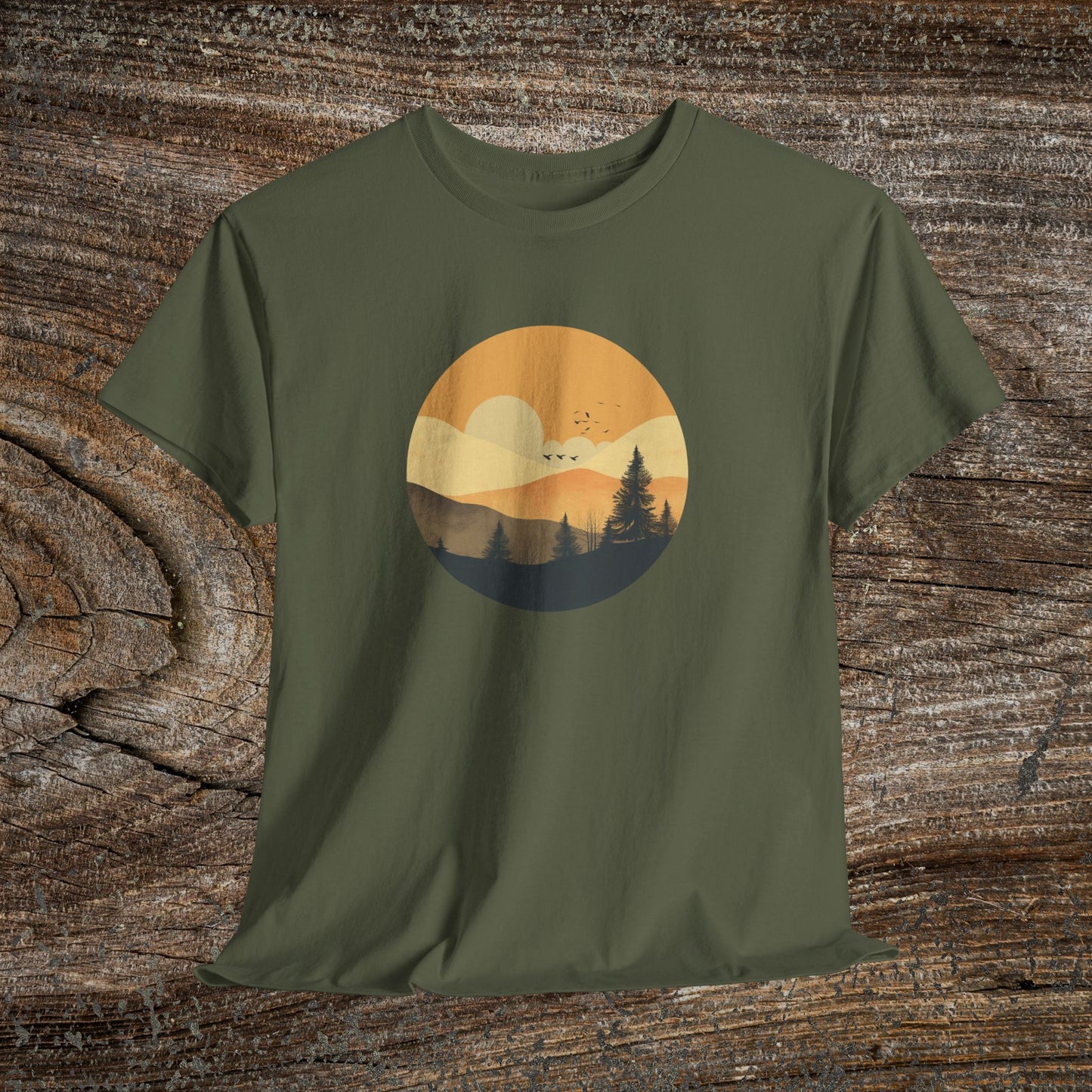 Rustic Mountain Landscape TShirt - Nature Lover Gift