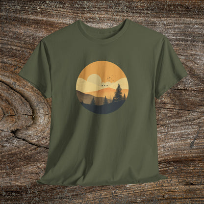 Rustic Mountain Landscape TShirt - Nature Lover Gift