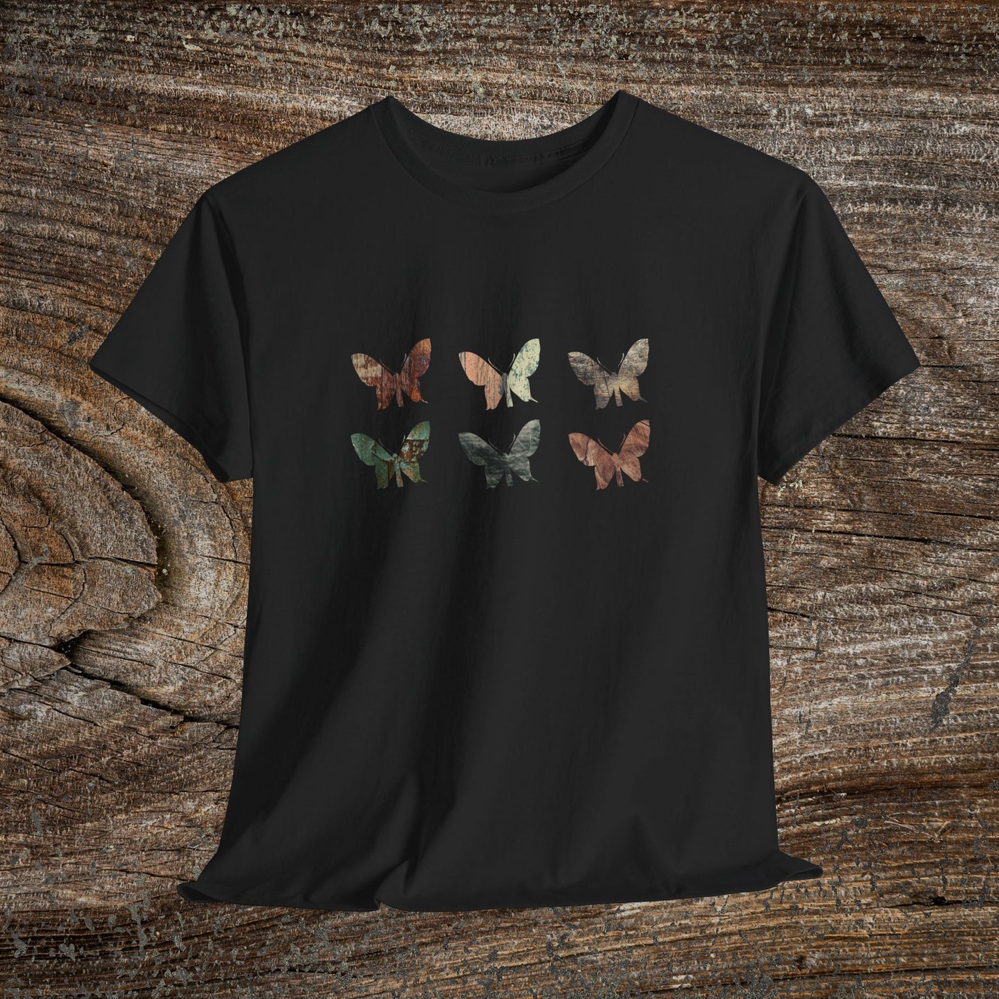 Rustic Butterfly T-Shirt — Nature Lover Gift