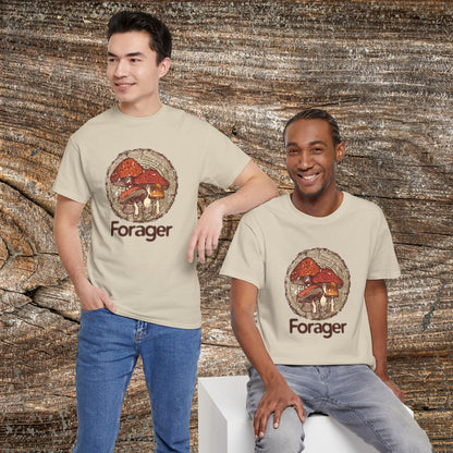 Foraging Mushroom Tee — Retro Grunge Forager Gift
