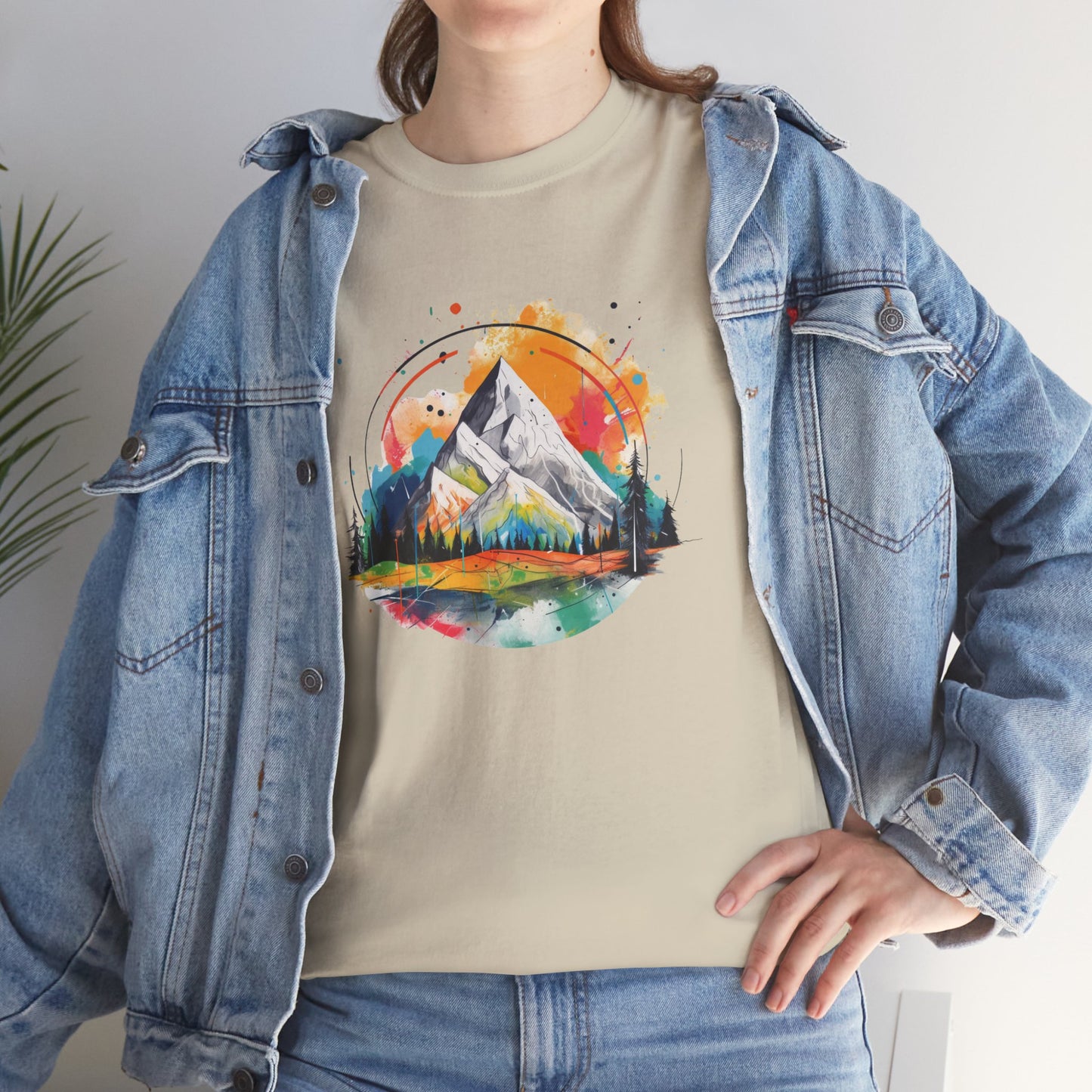 Retro Mountain T-Shirt — Vibrant Vintage Landscape Tee