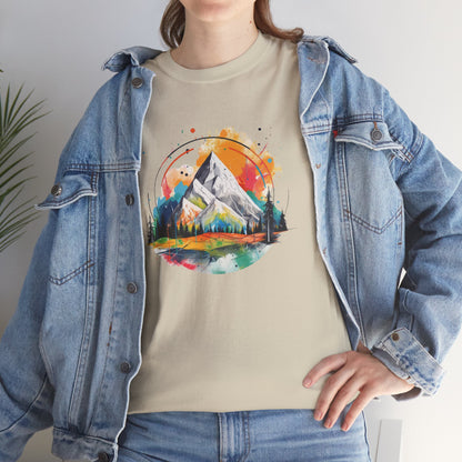 Retro Mountain T-Shirt — Vibrant Vintage Landscape Tee