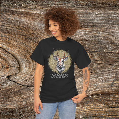 Rustic Grunge Canada Deer T-Shirt