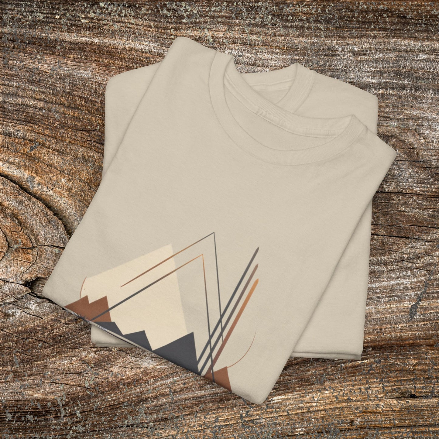 Retro Abstract Mountain Landscape T-Shirt
