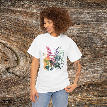 Vintage Watercolour  Floral TShirt — Botanical Graphic T-Shirt
