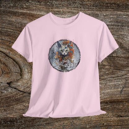 Vintage 'Cat Lady' T-Shirt — Retro Feline Graphic Tee