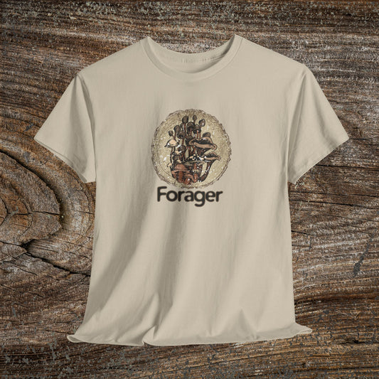 Foraging Mushroom Tee — Retro Grunge Forager Gift