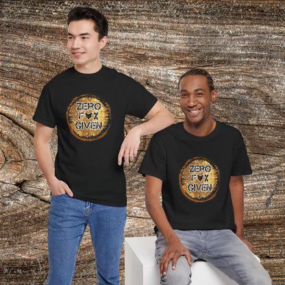 Grunge Fox Quote TShirt -  "Zero Fox Given" - Nature Lover Gift