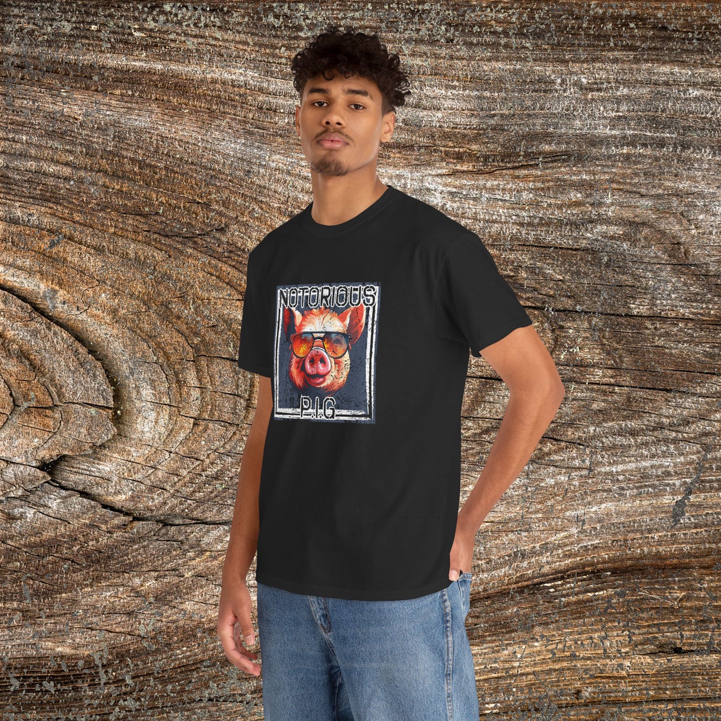 Notorious P.I.G Funny Grunge Pig T-Shirt