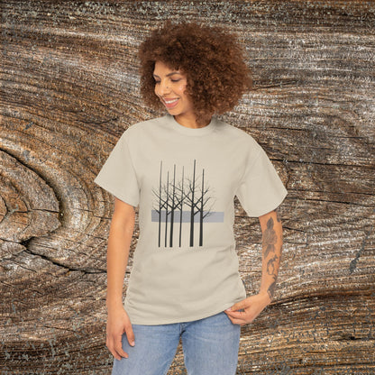 Modern Tree Abstract TShirt, Minimalist Nature Lover Gift