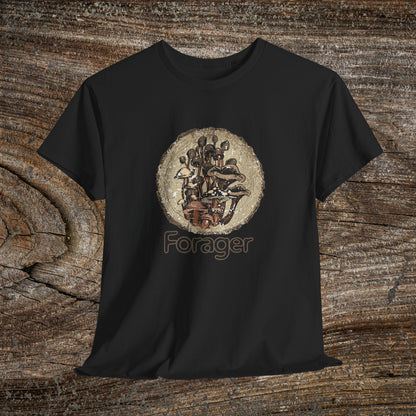 Foraging Mushroom Tee — Retro Grunge Forager Gift