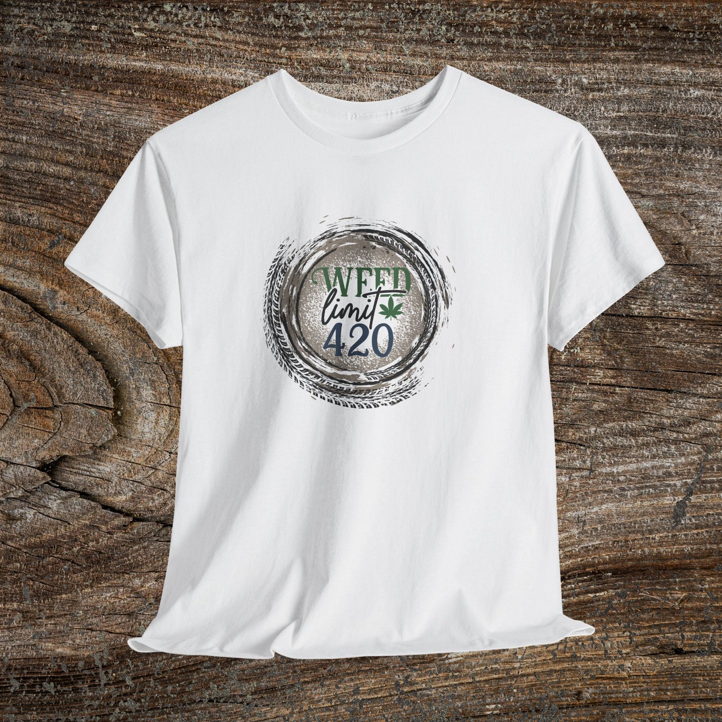 Grunge Weed 420 TShirt - "Weed Limit 420" - Retro Marijuana Stoner Gift