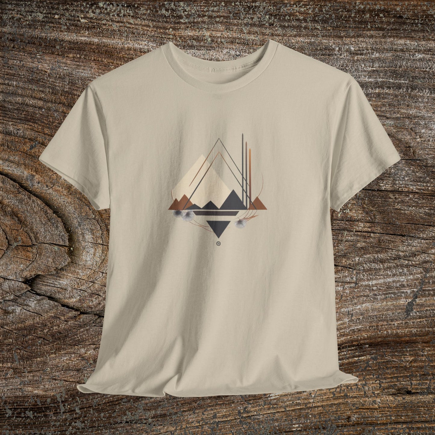 Retro Abstract Mountain Landscape T-Shirt
