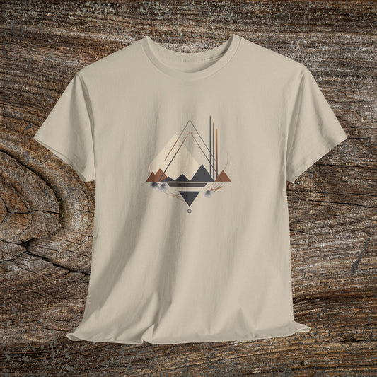 Retro Abstract Mountain Landscape T-Shirt