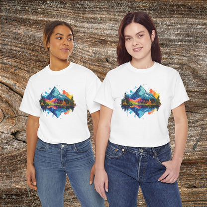 Retro Mountain Abstract TShirt - Nature Lover Gift