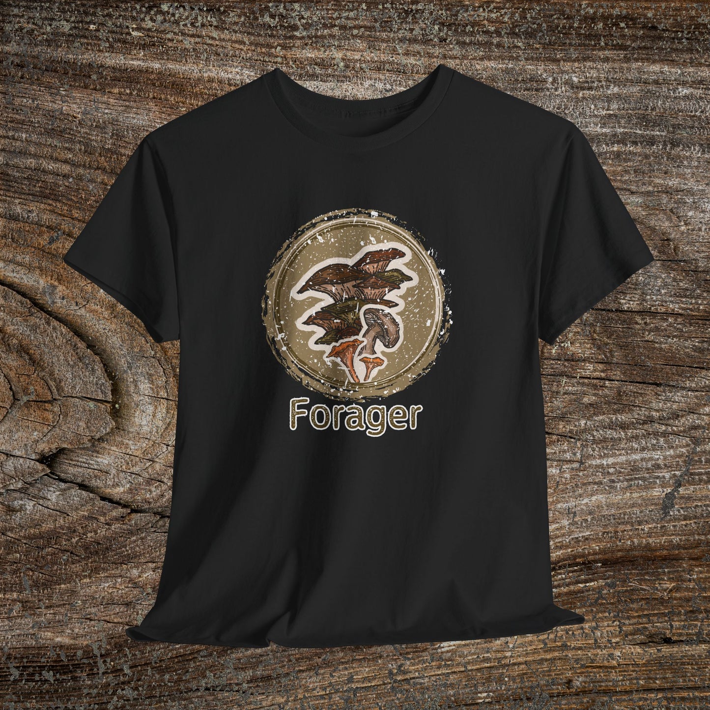 Foraging Mushroom Tee — Retro Grunge Forager Gift