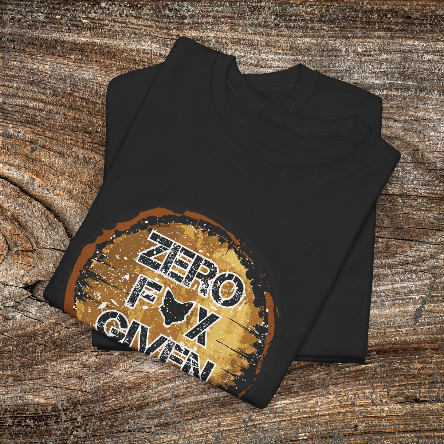 Grunge Fox Quote TShirt -  "Zero Fox Given" - Nature Lover Gift