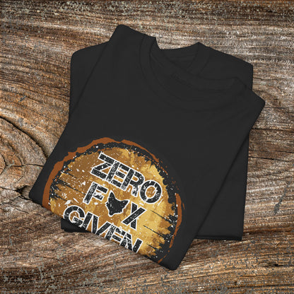 Grunge Fox Quote TShirt -  "Zero Fox Given" - Nature Lover Gift