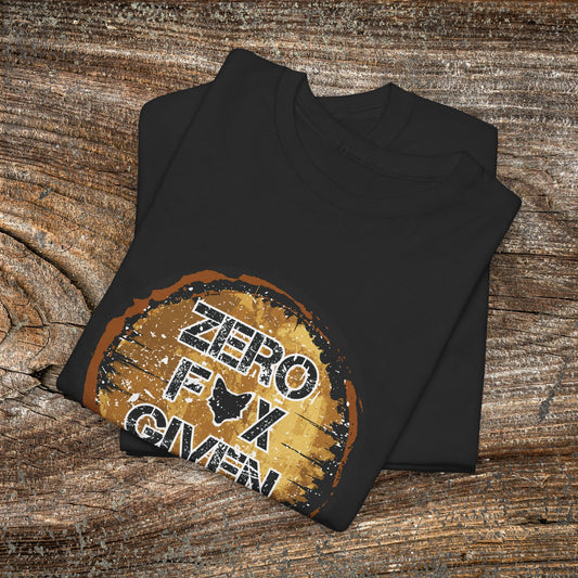 Grunge Fox Quote TShirt -  "Zero Fox Given" - Nature Lover Gift