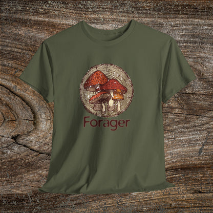 Foraging Mushroom Tee — Retro Grunge Forager Gift