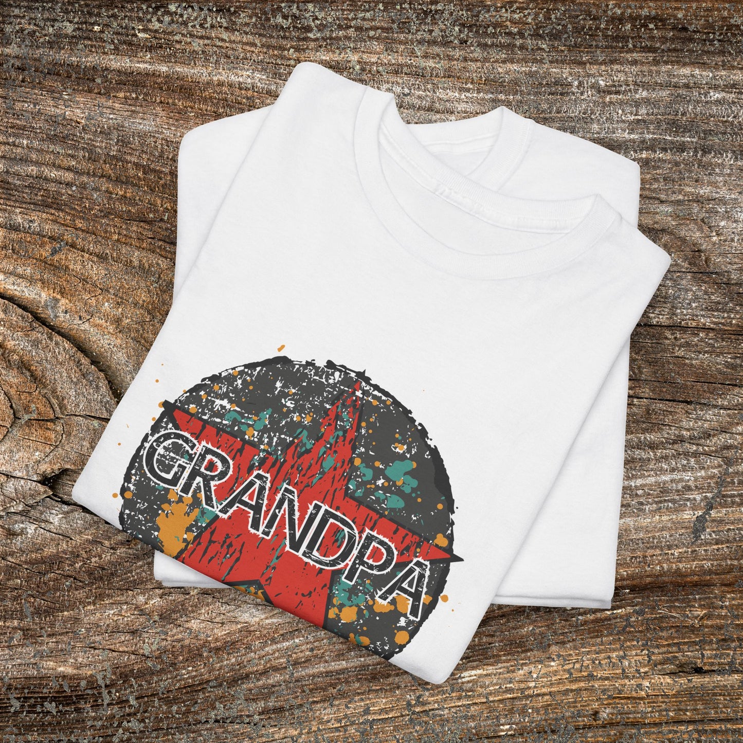 Grunge Grandpa Star T-Shirt — Retro Father's Day Gift