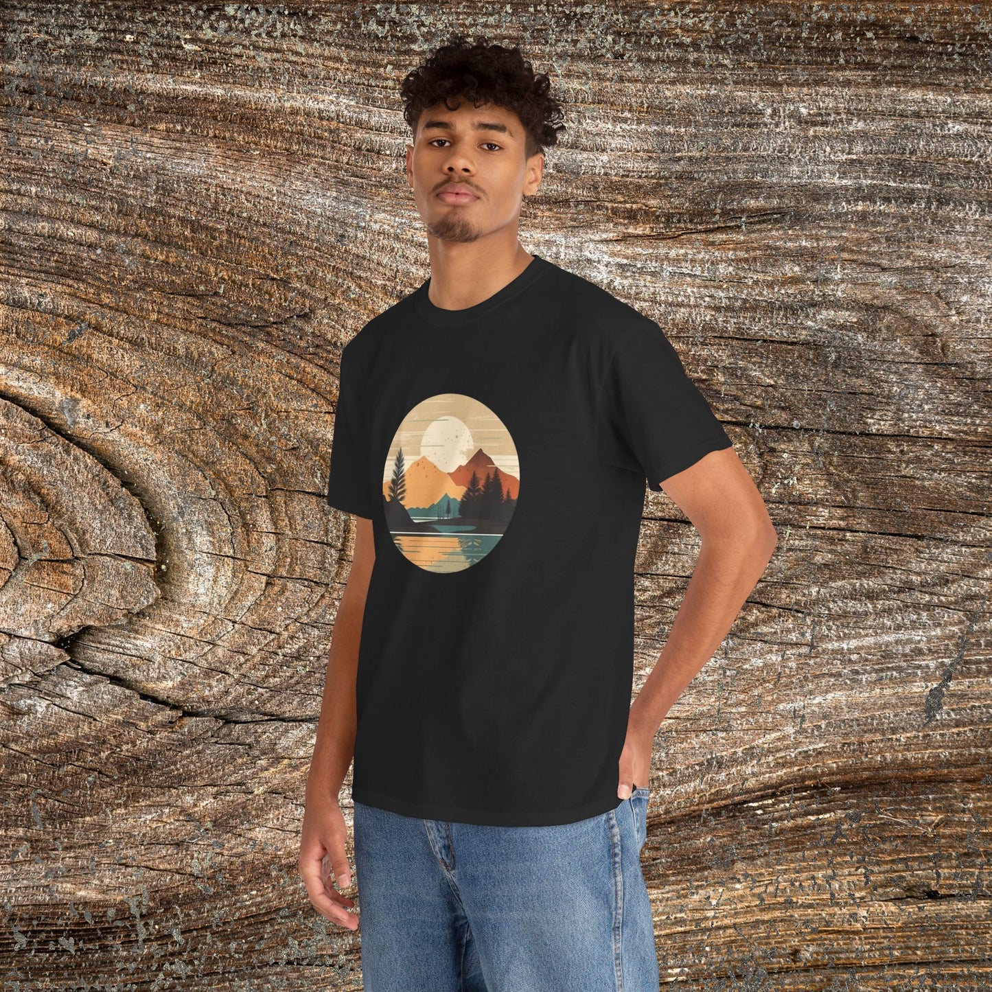 Rustic Mountain Landscape TShirt - Nature Lover Gift