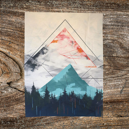 Abstract Mountain Blanket — Cozy Scenic Throw