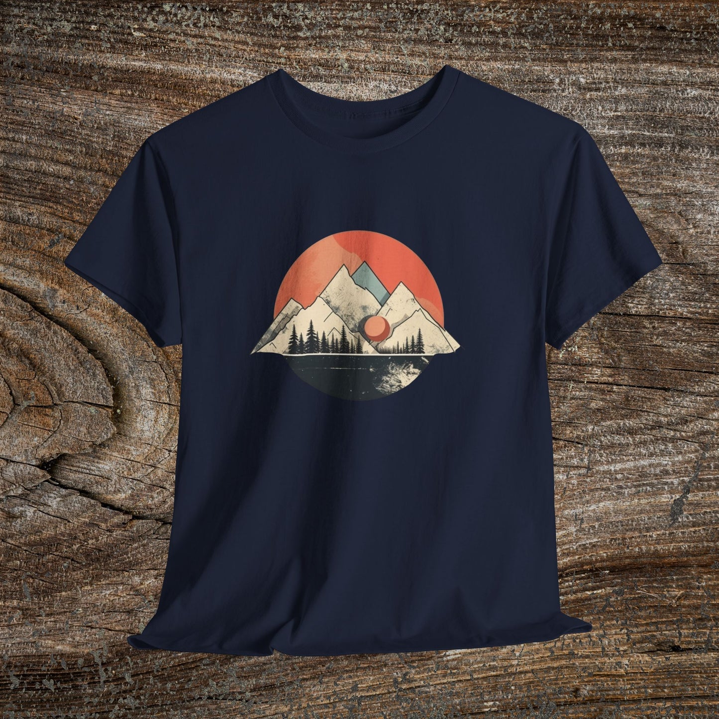 Vintage Retro Mountain TShirt - Trendy Cute Mountain Landscape Shirt