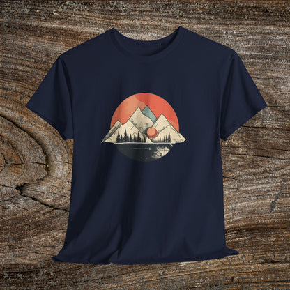 Vintage Retro Mountain TShirt - Trendy Cute Mountain Landscape Shirt