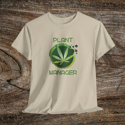 Grunge Weed 420 TShirt - "Plant Manager" - Retro Marijuana Stoner Gift