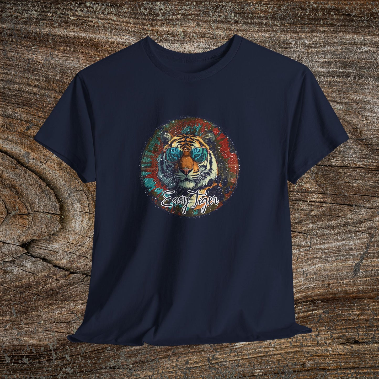 Retro Grunge 'Easy Tiger' T-Shirt — Vintage Tiger Tee