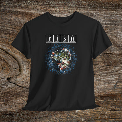Grunge Bass Fish T-Shirt — Fishing Gift Tee