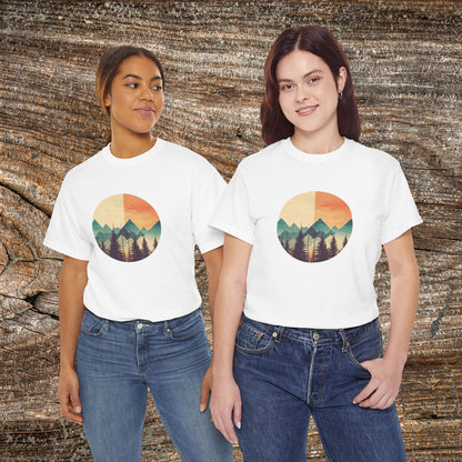 Vintage Mountain Landscape TShirt - Nature Lover Gift