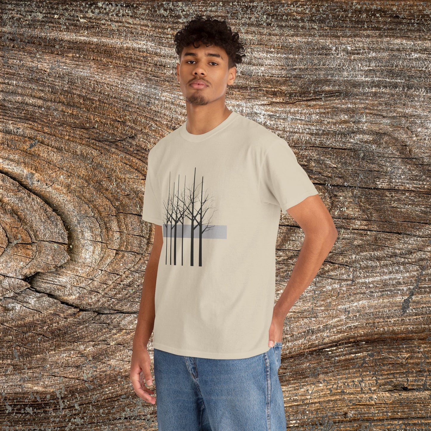 Modern Tree Abstract TShirt, Minimalist Nature Lover Gift