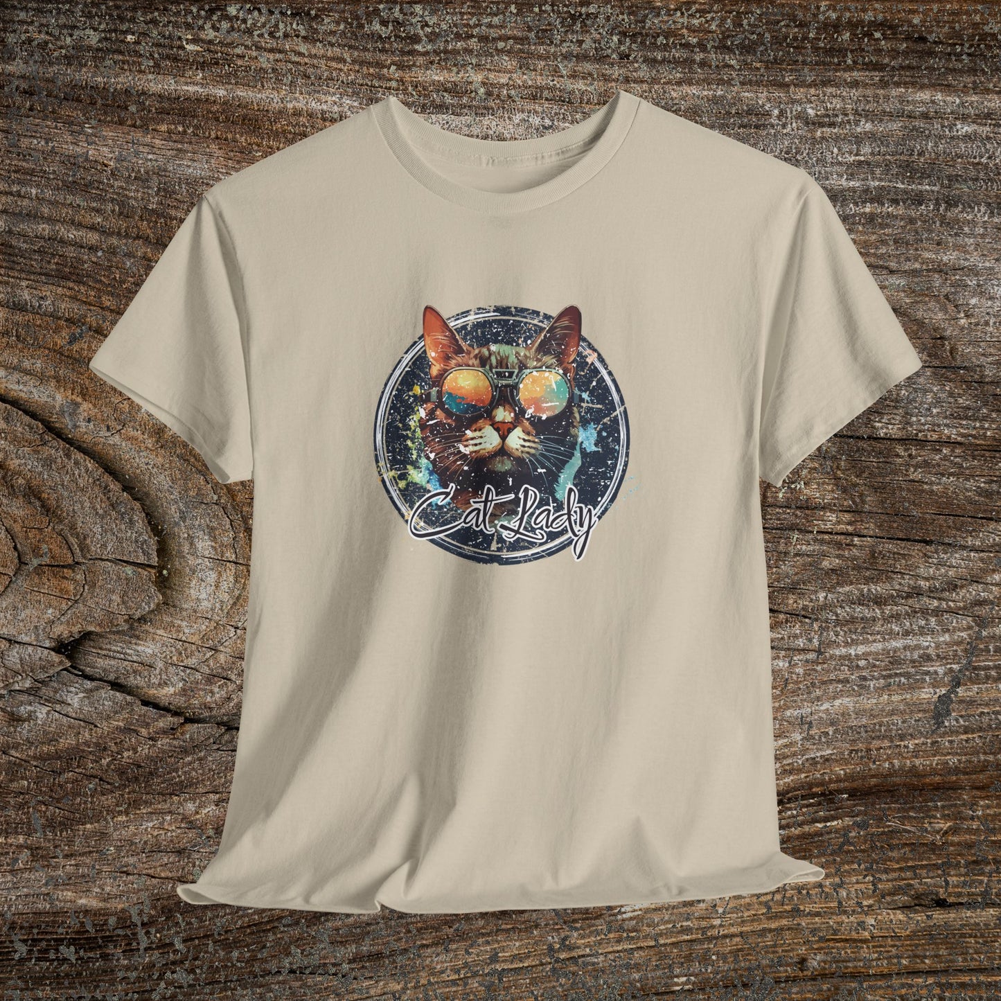 Retro Cat Lady T-Shirt — Funny Cat Lover Gift